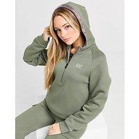 EA7 Emporio Armani Ventus Tape 1/2 Zip Hoodie - Khaki - Womens