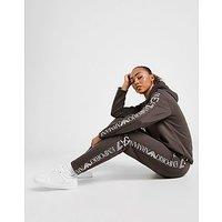 EA7 Emporio Armani Logo Panel Overhead Tracksuit - Brown - Womens