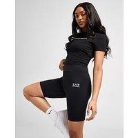 EA7 Emporio Armani Hight Waist Poly Cycle Shorts - Black - Womens