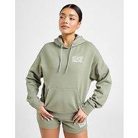 EA7 Emporio Armani Shine Logo Overhead Hoodie - Khaki - Womens
