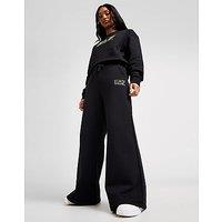 EA7 Emporio Armani Shine Wide Leg Joggers - Black - Womens