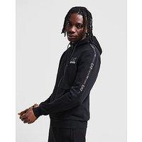 EA7 Emporio Armani Tape Large Logo Full Zip Hoodie - Black - Mens