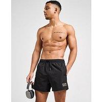 EA7 Emporio Armani Gold Badge Swim Shorts - Black - Mens