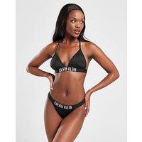 Calvin Klein Swim Large Logo Bikini Bottoms - Black - Womens