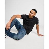 Tommy Hilfiger Pique Cuff T-Shirt - Black - Mens
