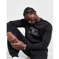 Tommy Hilfiger Flag Crew Sweatshirt - Black - Mens