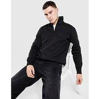 Tommy Hilfiger 1/4 Zip Sweatshirt - Black - Mens