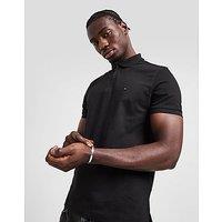 Tommy Hilfiger Zipped Polo Shirt - Black - Mens
