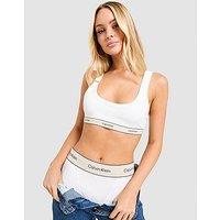 Calvin Klein Underwear Heritage Cotton Bralette - White - Womens