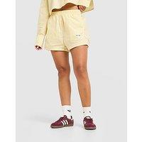 Calvin Klein Striped Poplin Shorts - Yellow - Womens