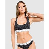 Calvin Klein Underwear Modern Cotton All Over Print Bralette - Black - Womens