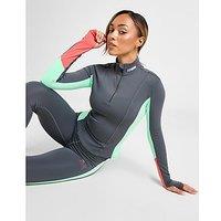 PE Nation Breakthrough Colour Block 1/4 Zip Top - Blue - Womens