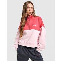 PE Nation Centre Field 1/4 Zip Sweatshirt - Red - Womens