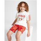 adidas Mickey Mouse T-Shirt/Shorts Set Children - Off White