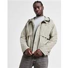 Fred Perry Cropped Parka - Beige - Mens