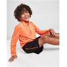 Under Armour 1/4 Zip Long Sleeve Top/Shorts Set Children - Orange