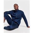 Under Armour Poly Track Top - Navy - Mens