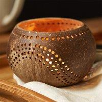 Coconut Shell Tea Light Holder Set | Eco-Friendly, Unique & Unusual Tea Light Base