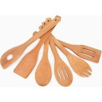 Wooden Kitchen Utensil Set of 6 | Bamboo Cooking Tools