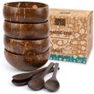 Eco-friendly Coconut Bowls & Spoons Set of 4