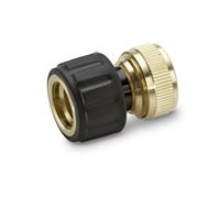 Karcher - Brass hose connector 1/2" and 5/8" with Aqua Stop