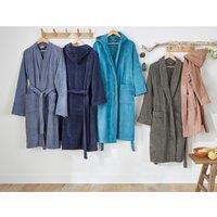 Haxel 100% Cotton Terry Towelling Bathrobe with Shawl Collar