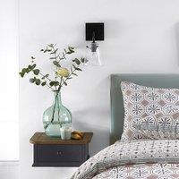 Kiyo Contemporary Metal and Glass Wall Light