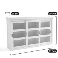 Inqaluit Solid Pine Dresser with 3 Sliding Doors