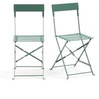 Set of 2 Ozevan Folding Metal Chairs