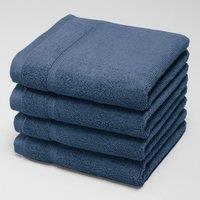 Set of 4 Zavara 100% Cotton Terry Guest Towels
