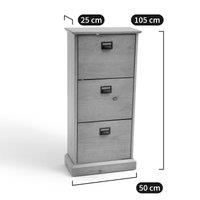 Lindley Solid Pine 3-Drawer Shoe Cabinet