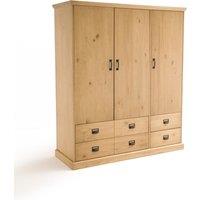 Lindley Triple 4-Drawer Pine Wardrobe