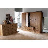 Lindley Solid Pine Quadruple Wardrobe