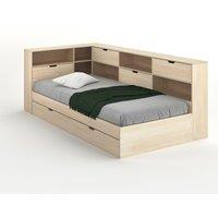Yann Solid Pine Storage Bed
