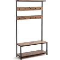 Hiba Wood and Metal Hall Coat Stand