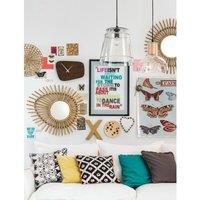 Nogu 73 x 62cm Eye Shaped Rattan Mirror