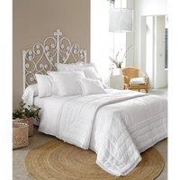Oyena Embroidered & Quilted Bedspread in Cotton