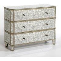 Winsome Distressed Mirror Chest of Drawers