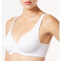 Feminine Cross Your Heart Bra in Cotton Mix