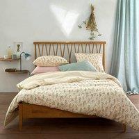 Quilda Oak Bed with Criss-Cross Spindle Headboard