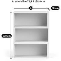 Everett 100cm High Extendable Bookcase