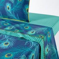 Shakhra Peacock 100% Cotton Percale 180 Thread Count Flat Sheet