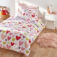 Free Heart Child's Heart Print 100% Cotton Duvet Cover