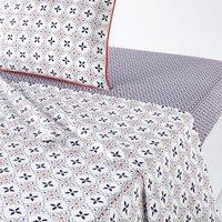 Zehia Tiled 100% Cotton Flat Sheet