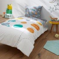 Planets Children's Printed Cotton Duvet Cover