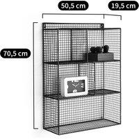 The Areglo Metal Wall Unit with 3 Compartments