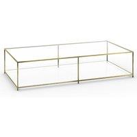 Sybil Rectangular Coffee Table in Tempered Glass