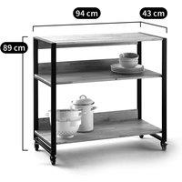 Hiba Serving Trolley with Casters