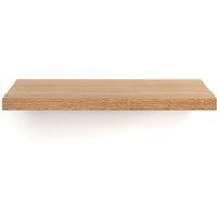 Biface 60cm Oak Veneered Wall Shelf