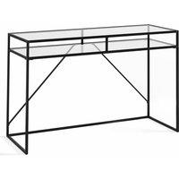 Sybil Glass Top & Metal Console Table